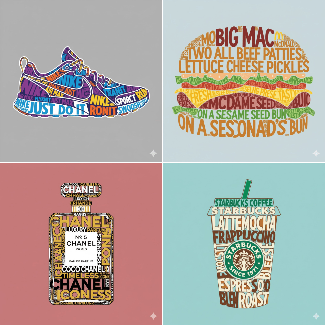 AI generated image for: Typography Logo Design, nano-banana, 复古