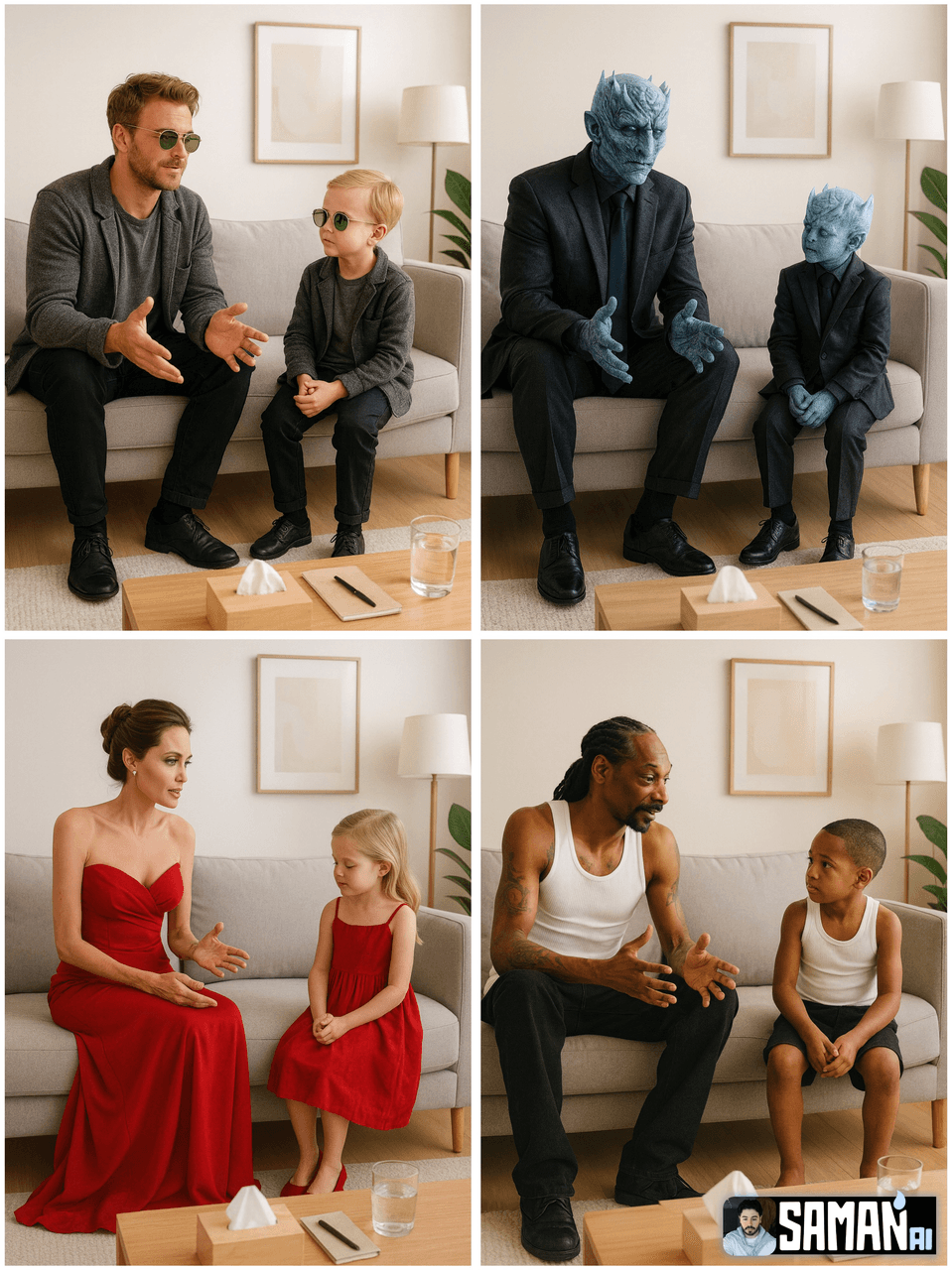 AI generated image for: Therapy for Childhood Self, nano-banana, 人像, 室内